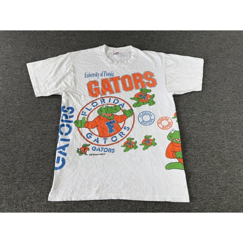 Vintage Florida Gators Shirt Mens Large Cartoon NCAA Football Fruit‎ Of The Loom